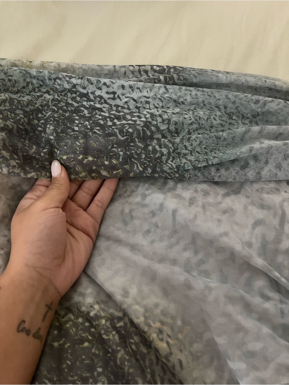 Off-Shoulder Bodycon Maxi Dress — Sage Green - Picture 4 of 6